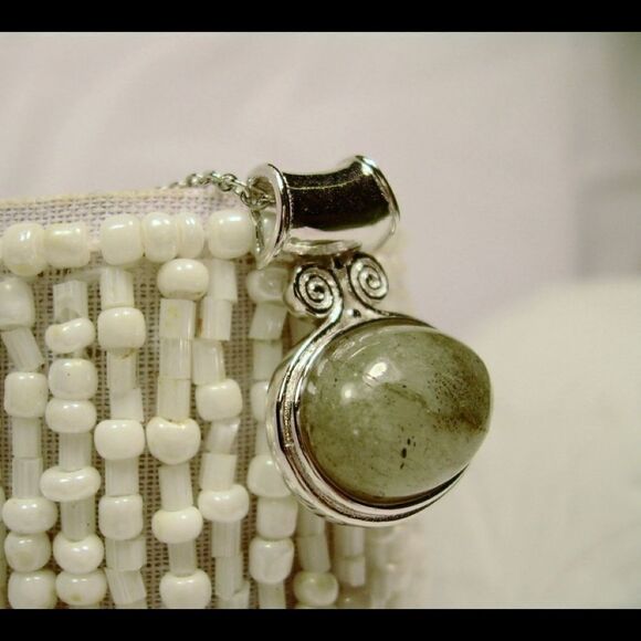 Labradorite Sterling Silver Pendant Necklace Chain - Picture 7 of 8